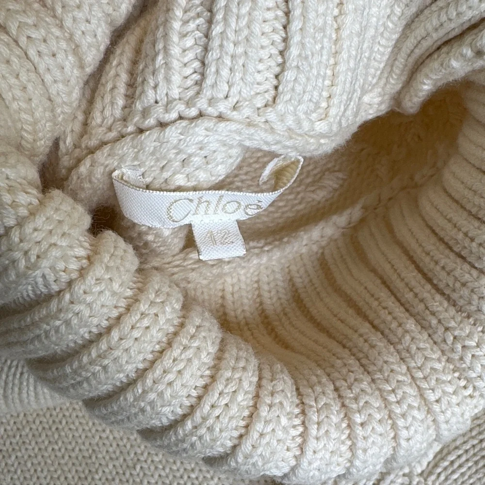 Chloe Ivory Knit Turtleneck Sweater
